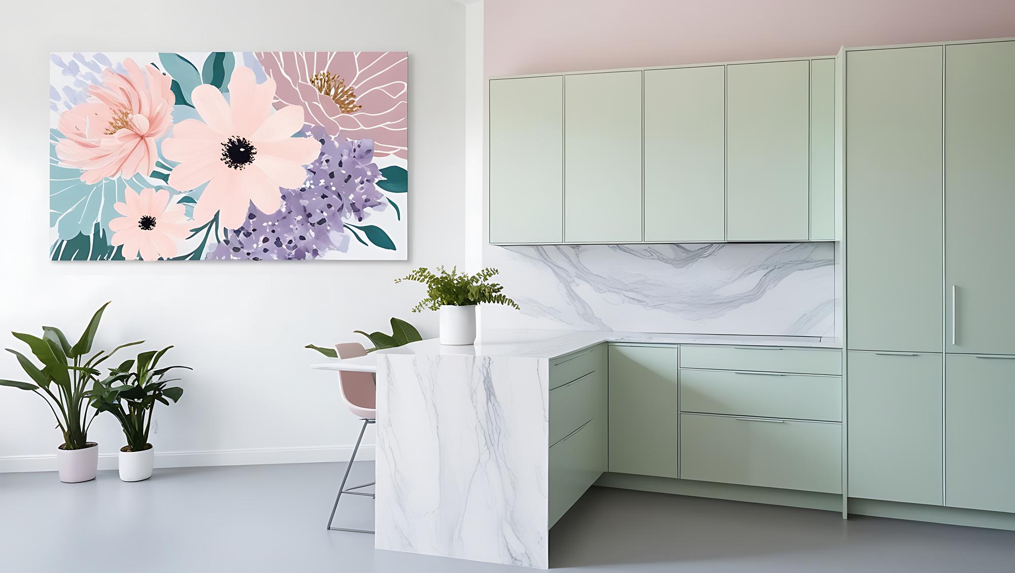 Bucătărie modernă decorată